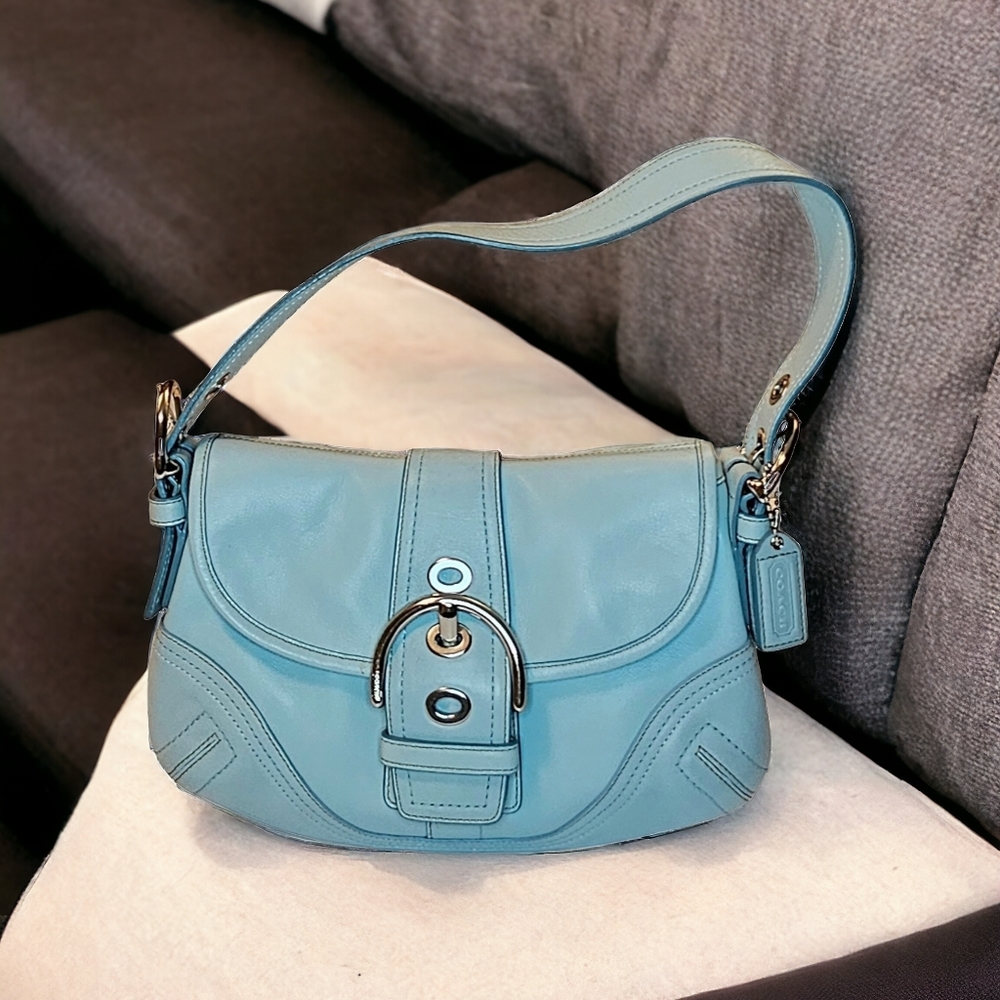 [SOLD] Vintage Coach Blue Soho bag (silver hardware)
